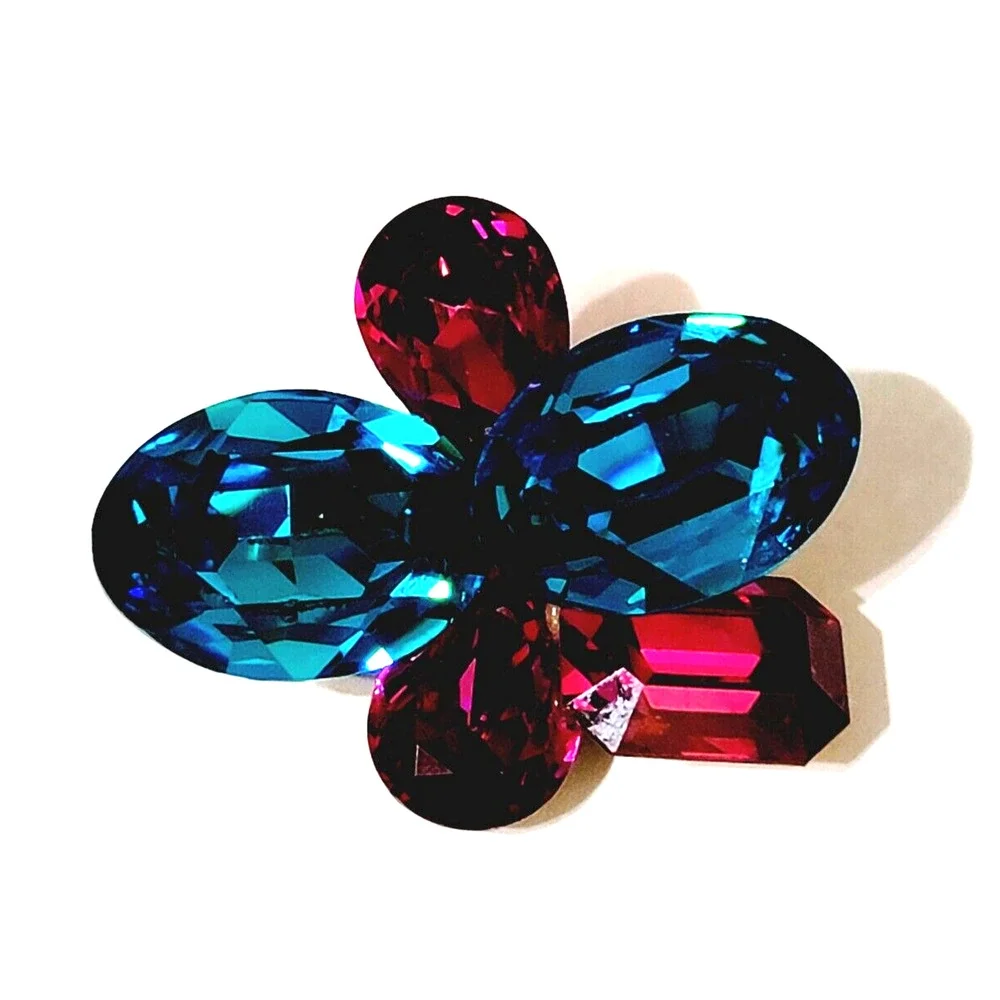 Vintage Glass Brooch Pin 2